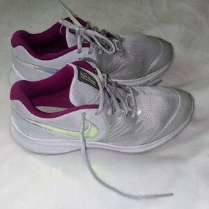 Nike Women's Silver and Purple Sneakers